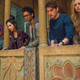 Ariela Barer (left), Allegra Acosta, Lyrica Okano, Rhenzy Feliz, Gregg Sulkin, and Virginia Gardner in Runaways (Photo: Paul Sarkis)